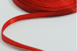  Стрічка атласна 06 мм ляссе  |5: червон. |