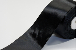  Стрічка атласна 75 мм  |1: чорн. |