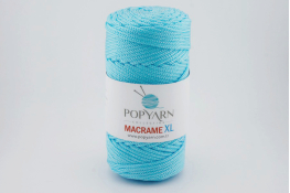  Пряжа-шнур POPYARN Macrame XL  |8: бірюз.світл. 450|