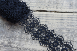  Мереживо  55 мм (гіпюр) арт.4G4109  |1: чорн. |