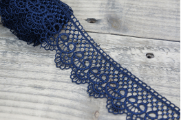  Мереживо  45 мм (гіпюр) арт.4G4099  |9: синій темн. |