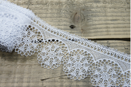  Мереживо  80 мм (гіпюр) арт.8G8049  |2: білий |