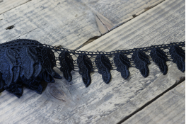  Мереживо  60 мм (гіпюр) арт.4G4233  |1: чорн. |