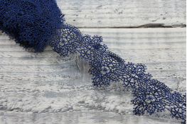  Мереживо  50 мм (гіпюр) арт.GB121  |9: синій темн. |