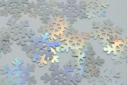  Пайєтки 40 мм "снiжинка"  |10: срібло |