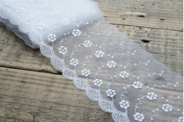  Мереживо 120 мм (органза) арт.5059  |2: біло-молочний |