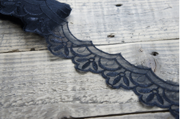  Мереживо  70 мм (органза) арт.3107  |1: чорн. |