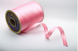  Бейка коса 16 мм підвернута атласна  |4: рожев. |