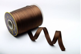  Бейка коса 16 мм підвернута атласна  |6: шокол. |