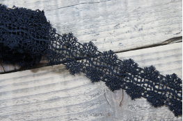  Мереживо  50 мм (гіпюр) арт.GO119  |1: чорн. |