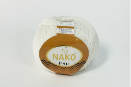  Пряжа "Peru" 100 гр / 130 м  |2: білий 00208|