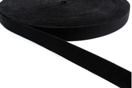  Стрічка ремінна 35 мм (бавовна)  |1: чорн. |