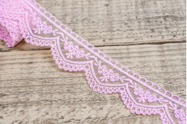  Мереживо  50 мм  (органза) арт.2501  |4: рожев.бузк.св. |