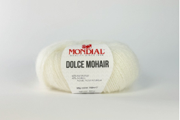  Пряжа Mondial Dolche Mohair  |2: молочн. |