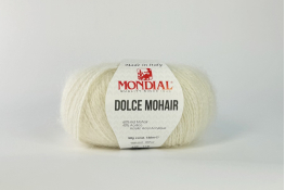  Пряжа Mondial Dolche Mohair  |2: молоч.яскрав. |