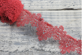  Мереживо  50 мм (гіпюр) арт.GB121  |5: червон. |