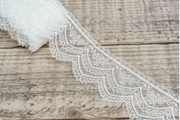  Мереживо  70 мм  (органза) арт.2601  |2: білий |