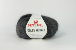  Пряжа Mondial Dolche Mohair  |1: сірий |