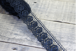  Мереживо  45 мм (гіпюр) арт.4G4248  |1: чорн. |