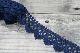  Мереживо  40 мм (гіпюр) арт.4G4247  |9: синій темн. |