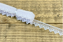  Мереживо  20 мм (гіпюр) арт.4G4009  |2: білий |