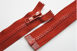  Блискавка 75 см 1 замок "трактор"  Т8  |5: червон. |