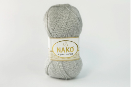  Пряжа NAKO Angora Luks Simli  |1: сірий світл. 00969|