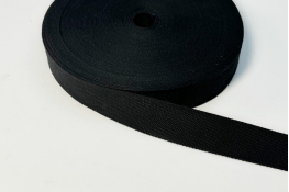  Стрічка ремінна 35 мм (бавовна)  |1: чорн. |