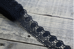  Мереживо  50 мм (гіпюр) арт.4G4222  |1: чорн. |