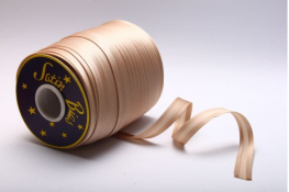  Бейка коса 16 мм підвернута атласна  |6: беж. |