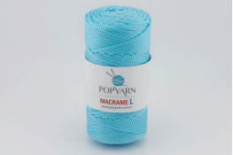  Пряжа-шнур POPYARN Macrame L  |8: бірюз.світл. 450|