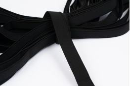  Тасьма еластична  20 мм взуттєва  |1: чорн. |