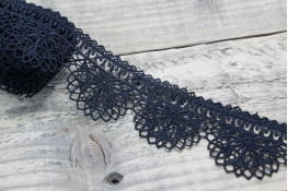  Мереживо  55 мм (гіпюр) арт.8G8050  |1: чорн. |
