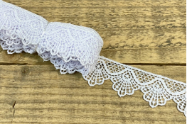  Мереживо  30 мм (гіпюр) арт.4G4044  |2: білий |