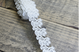  Мереживо  35 мм (гіпюр) арт.4G4068  |2: білий |