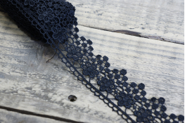  Мереживо  50 мм (гіпюр) арт.4G4227  |1: чорн. |