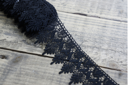  Мереживо  70 мм (гіпюр) арт.4G4230  |1: чорн. |