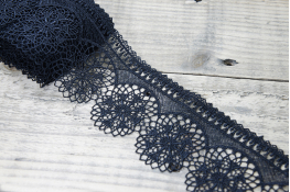  Мереживо  80 мм (гіпюр) арт.8G8049  |1: чорн. |