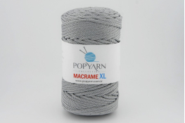  Пряжа-шнур POPYARN Macrame XL  |1: сірий 442|