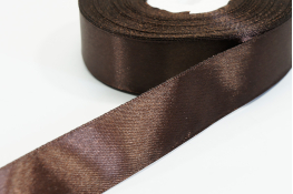  Стрічка атласна 24 мм  |6: коричн.темн. |