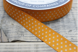  Тасьма репсова 30 мм горошок  |3: оранж. |