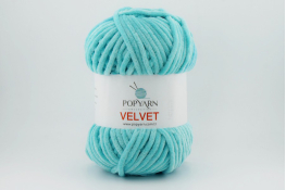  Пряжа POPYARN Velvet  |8: бірюз.блід. |