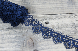  Мереживо  30 мм (гіпюр) арт.4G4025  |9: синій темн. |