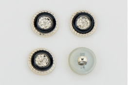  Гудзик 21 мм на ніжці арт. FR-18  |1: чорн. |