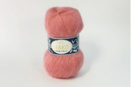  Пряжа NAKO Mohair Delikate  |4: рожев.корал. 00338|