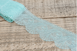  Мереживо  70 мм  (органза)  арт.2801  |8: бірюз.блід. |