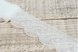  Мереживо  70 мм  (органза)  арт.2801  |2: білий |