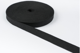  Стрічка ремінна 25 мм (бавовна)  |1: чорн. |
