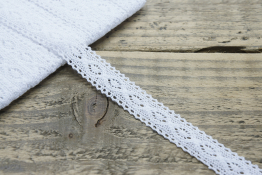  Мереживо  20 мм (бавовна)  |2: білий |