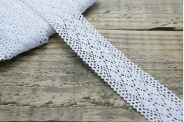  Мереживо  44 мм (бавовна)  |2: білий |